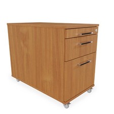 Rollcontainer 80 cm tief 2 Schubladen und Materialauszug Bürowagen Bürocontainer