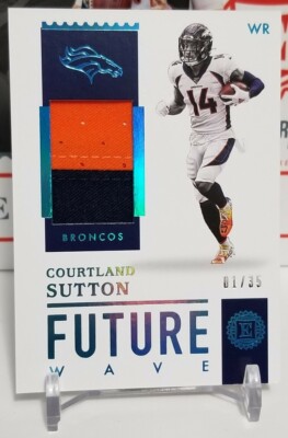 2020 Panini Encased COURTLAND SUTTON 1/35 Future Wave Materials Sapphire Broncos