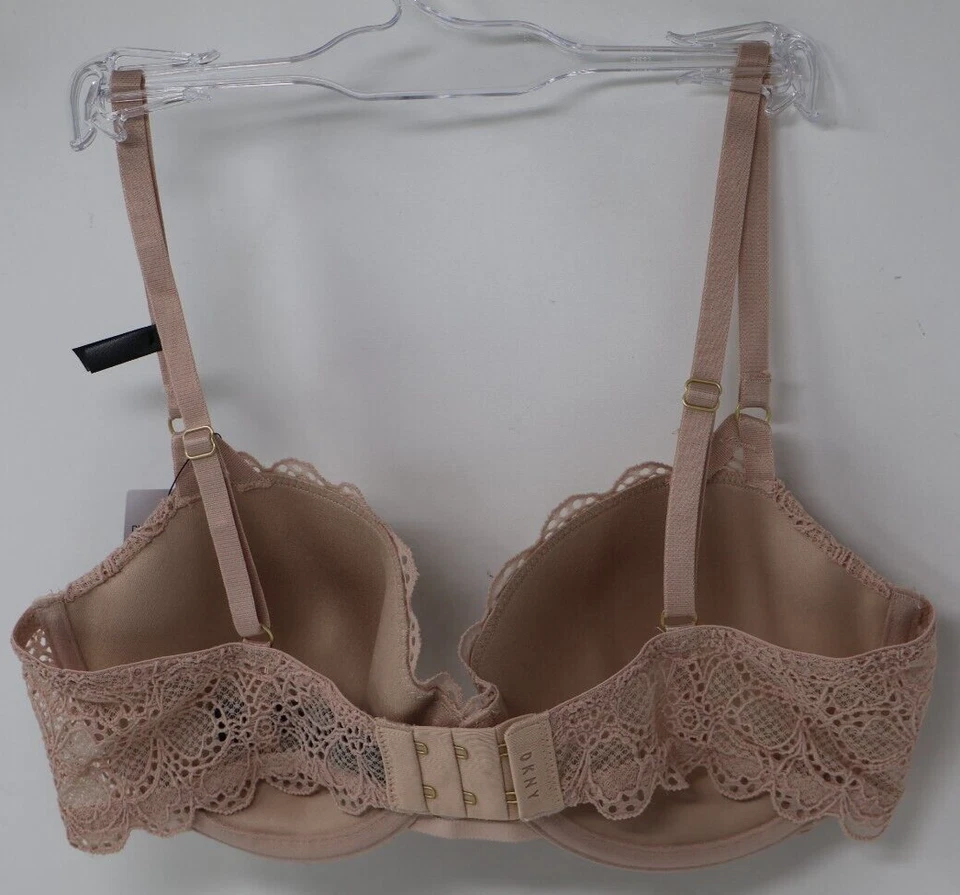 DKNY DK4500 Superior Lace Balconette Women's Bra Beige 34D NWT - Image 2 of 4