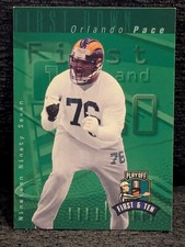 1997 Playoff First and Ten Football Card #190 Orlando Pace Rookie Rams HOF