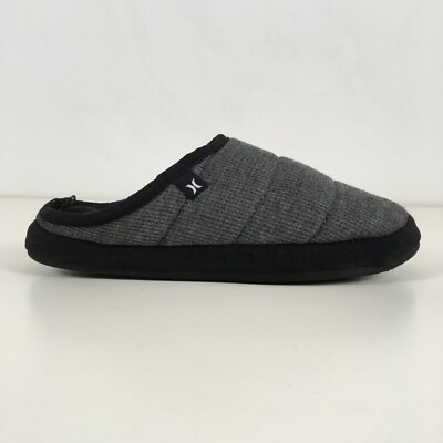 HURLEY Duke Faux Fur Lined Slippers, XL 12-13. Gray | eBay