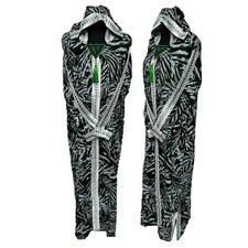 Women Moroccan Green Multicoloured Floral Hooded Djellaba Jilbab