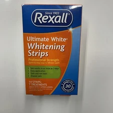 Rexall Ultimate White Whitening Strips Professional Strength 14 Strips EXP 08/25