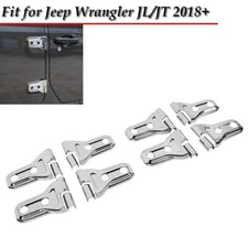 Chrome Door Hinge Engine Hood Cover Trim Decor Fit For Jeep Wrangler Jl Jt 2018