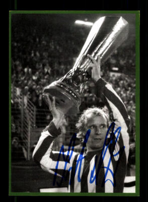 Berti Vogts Autogrammkarte Borussia Mönchengladbacha UEFA Pokalsieger Orig. Sign