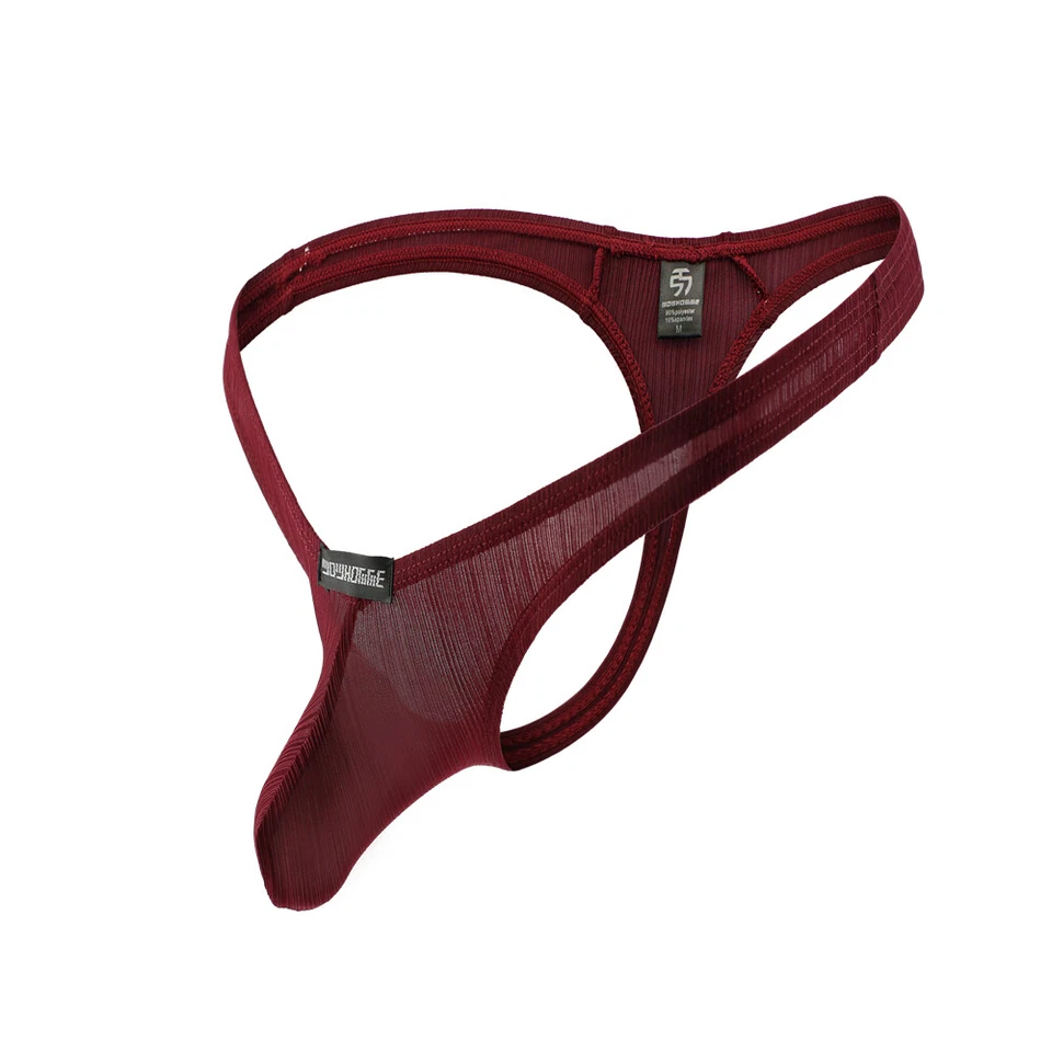 Low-Waist Men's Comfortable Thong Briefs G-String Underwears T-back Gay Panties - Image 4 of 4