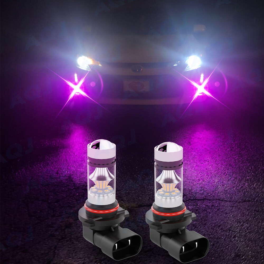 2X 9145 H10 Pink purple 14000K LED Fog Light Bulbs For Mazda