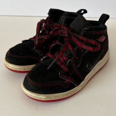 jordan 1 mid fearless black and red
