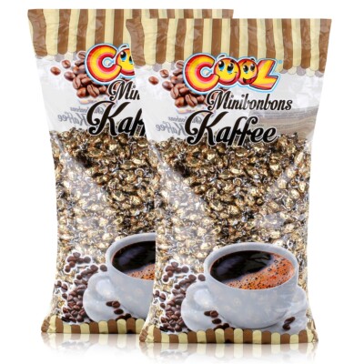 Cool Minibonbons Kaffee 3kg Hartkaramellen - mit Kaffeegeschmack (2er Pack)