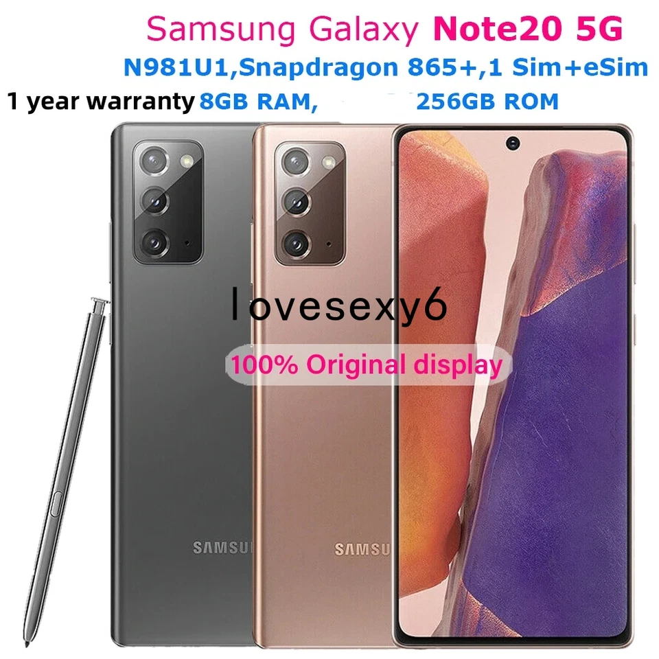 Samsung Galaxy Note20 5G N981N 256GB Unlocked Android Smartphone New Sealed - Image 2 of 4