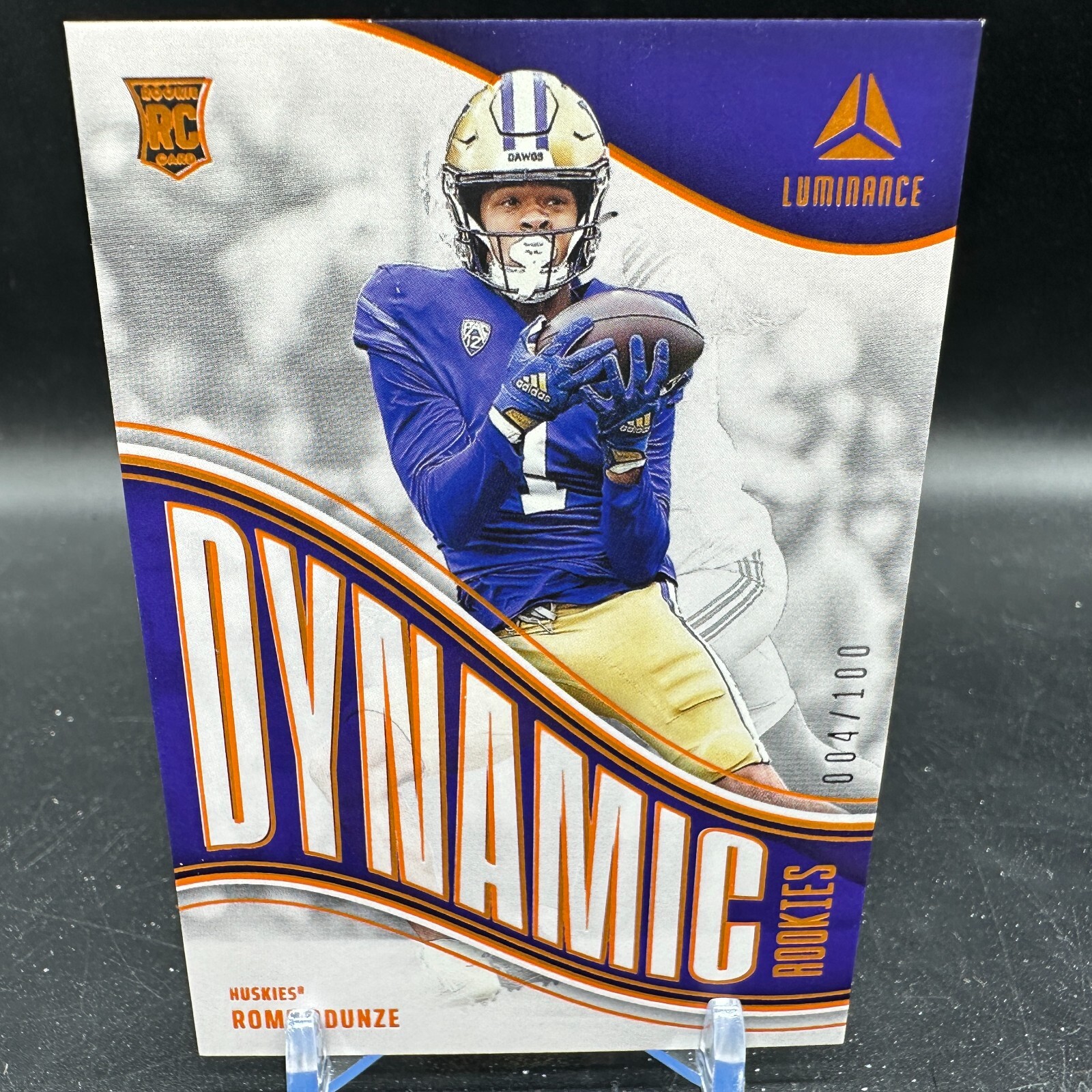 Rome Odunze Panini Luminance Dynamic Rookies #DRROE Orange