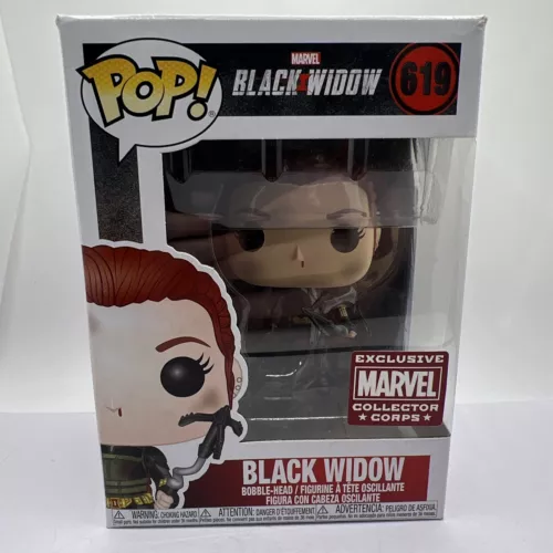 Funko Pop! Marvel - Black Widow (Battle Damaged) #619 Collector Corps Exclusive