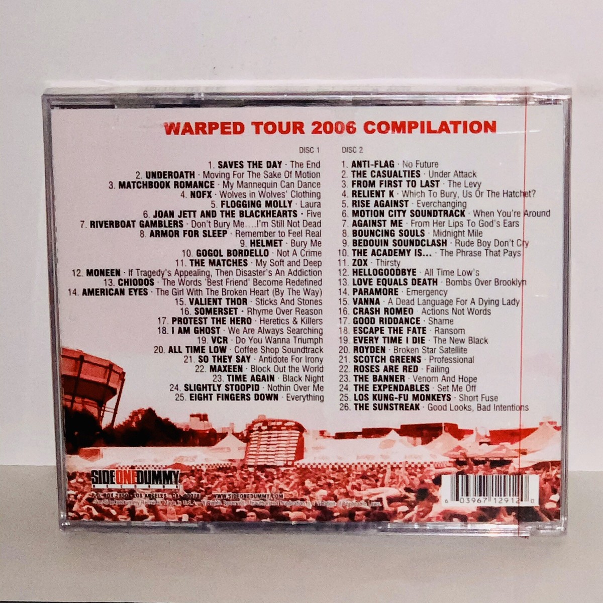 New & Factory Sealed (shrink wrapped) Warped Tour 2006 CD 2-Disc