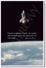 I Have Learned Space Shuttle Orbit MOTIVATIONAL POSTER