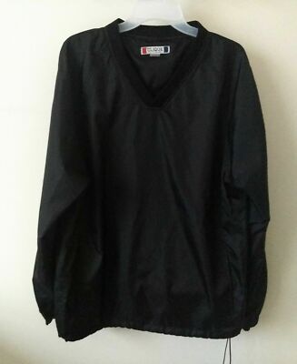 Clique Men's M Black Active V-Neck Wind Shirt with Pockets