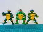TMNT 1991 Turtles 3 Ninja Turtle Action Figures Leonardo Donatello Vintage