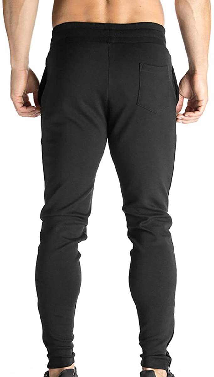 Brokig Mens Zip Joggers Pants Casual Gym Workout Track Pants