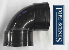 Solvent 110mm Soil Pipe Elbow Bend 90° Double Socket - Black Glued ABS Vent