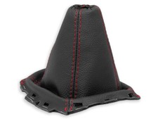 SCHALTMANSCHETTE FÜR TOYOTA AVENSIS T27 2009-2014 SCHALTSACK NATURLEDER NAHT ROT