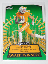 2023 LEAF DRAFT FOOTBALL GREEN AWARD WINNERS JALIN HYATT CARD #15