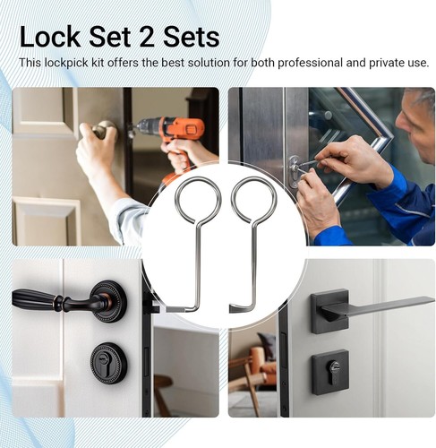 2 Stück Profi Dietrich Set, Buntbartschlüssel Universal, Öffnet Nahezu Jede Tür. - Bild 7 von 7