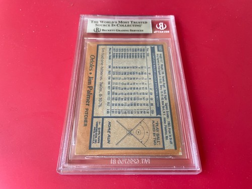 Jim Palmer Orioles HOF 1978 Topps Card Signed Auto Beckett BAS Slabbed - Picture 2 of 2