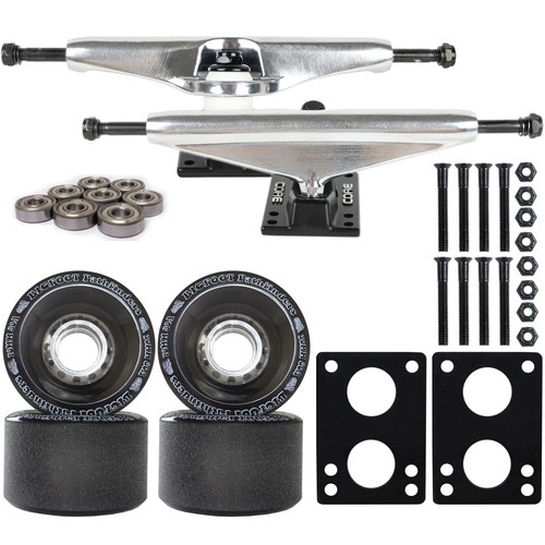 Core 7.0 Raw Longboard Trucks Wheels Package Bigfoot 70mm Pathfinders Black - 第 1/6 張圖片