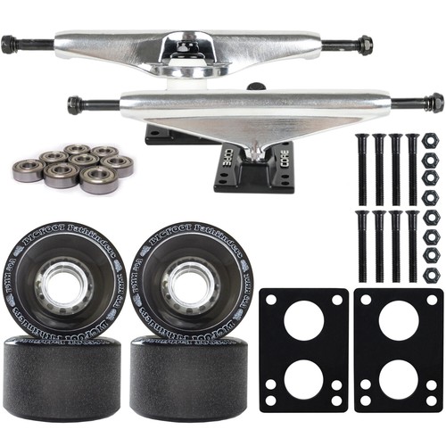 Core 6.0 Raw Longboard Trucks Wheels Package Bigfoot 70mm Pathfinders Black - Picture 1 of 6