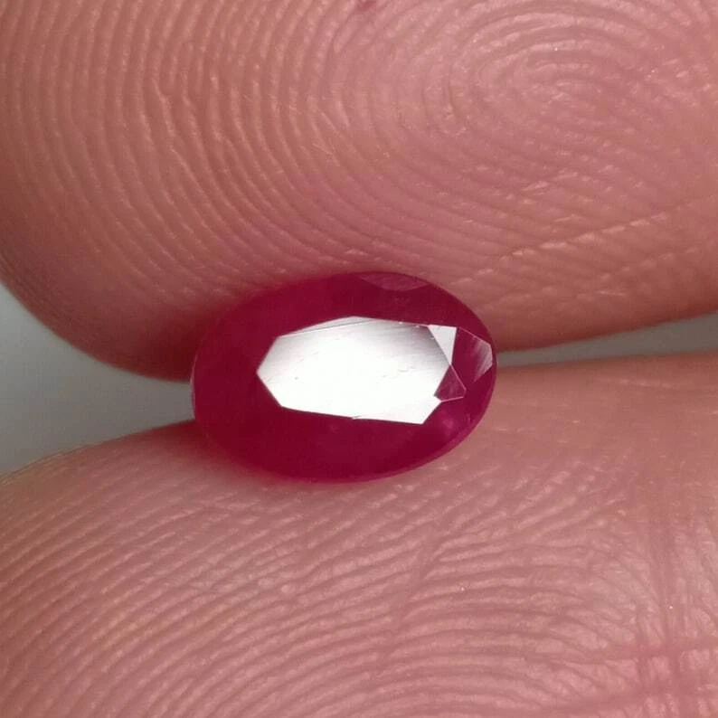 1.34 Carat Natural Red Ruby Oval Cut Loose Gemstone African Mines - Image 3 of 4