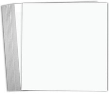 White Cardstock Scrapbook Paper 12x12 Heavy Weight 100 lb Cover Card Stock ...