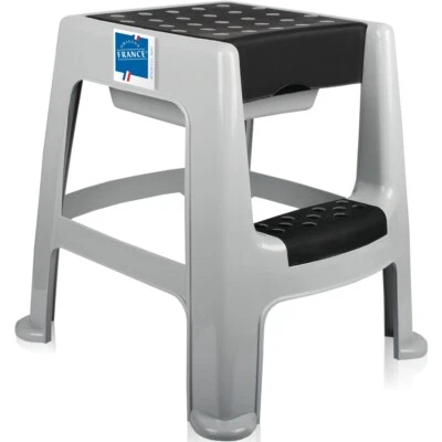 STIMO Trittschemel Trittstufe 2 Stufen Bad Tritt Hocker mit Trittleiter stapelbar