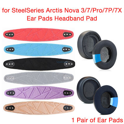 Replacement Ear Pads Headband Pad for SteelSeries Arctis Nova 3/7/Pro/7P/7X