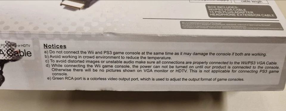 Wii / PS3 VGA Cable by MaxPlay – High-Quality Video Output to VGA Monitors or HD - Image 3 of 4