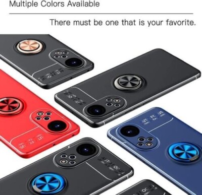 WBWONE Cover Per OPPO A58 5G / A78 5G, TPU/PC Antiurto Protettiva Custodia Con 360° Girevole Anello E Copertura Della Fotocamera Scorrevole, Oro Rosa - Foto 3