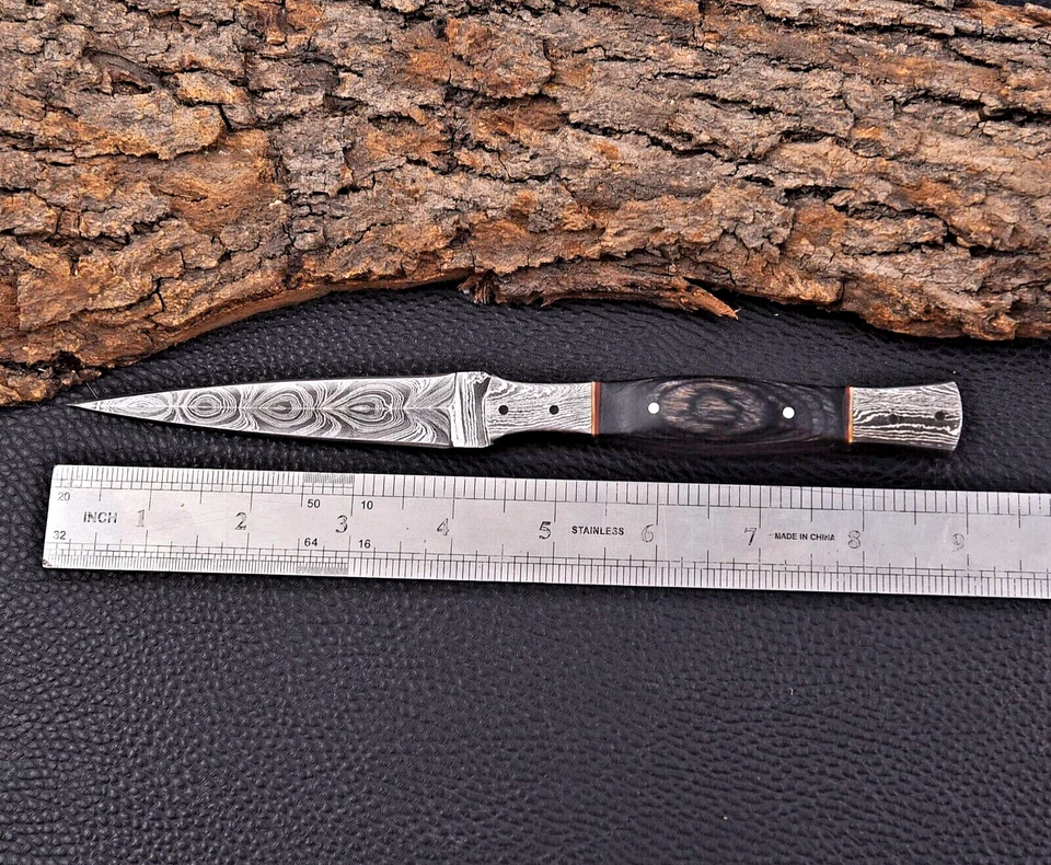 Custom HandMade Hunting Boot Knife Hand Forged Damascus Steel Blade 2841 - Image 4 of 4