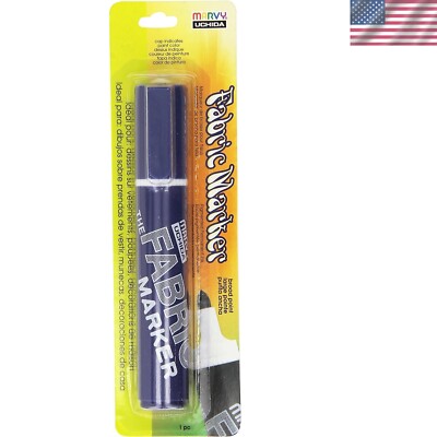 Marvy Navy Broad Point Fabric Marker - Perfect for Detailing & Coverage