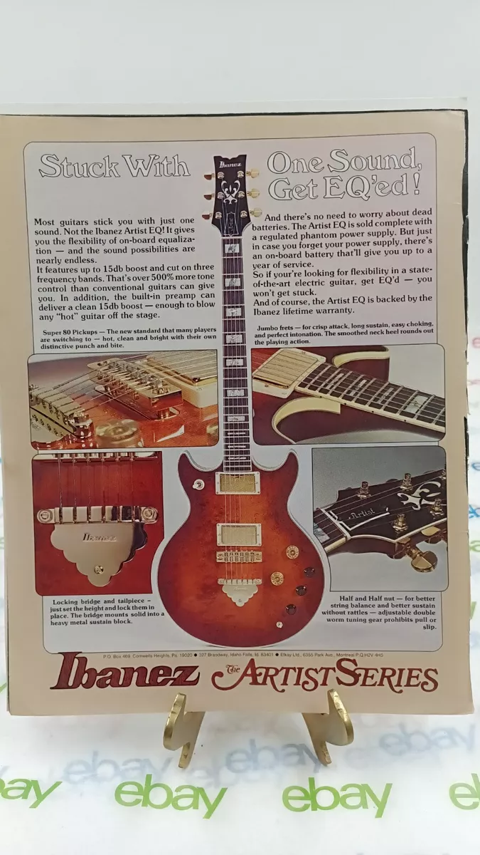 IBANEZ ARTIST 1981 Electric Guitar Magazine Ad