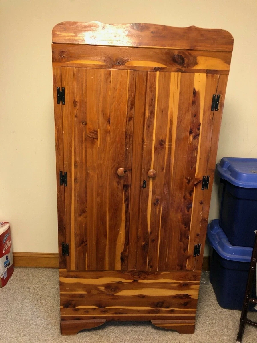 Antique cedar 2024 wardrobe with mirrors