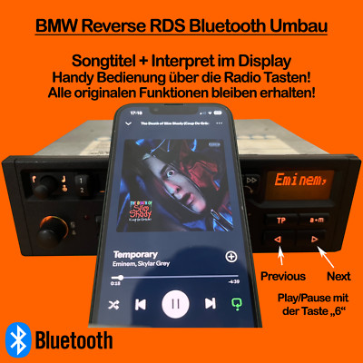 BMW Reverse RDS Radio Bluetooth Conversion (Song Title + Artist in Display)