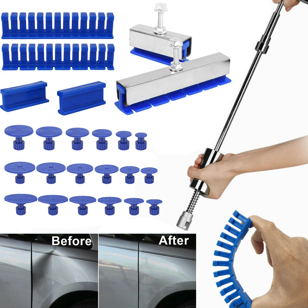 Car Body Paintless Dent Repair Tools Slide Hammer Puller Lifter Hail Removal  Kit