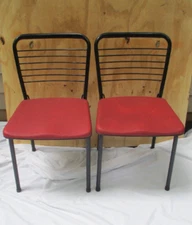 Vintage Cosco Metal Folding Chairs,50's retro seating,Gatefold chairs,sturdy
