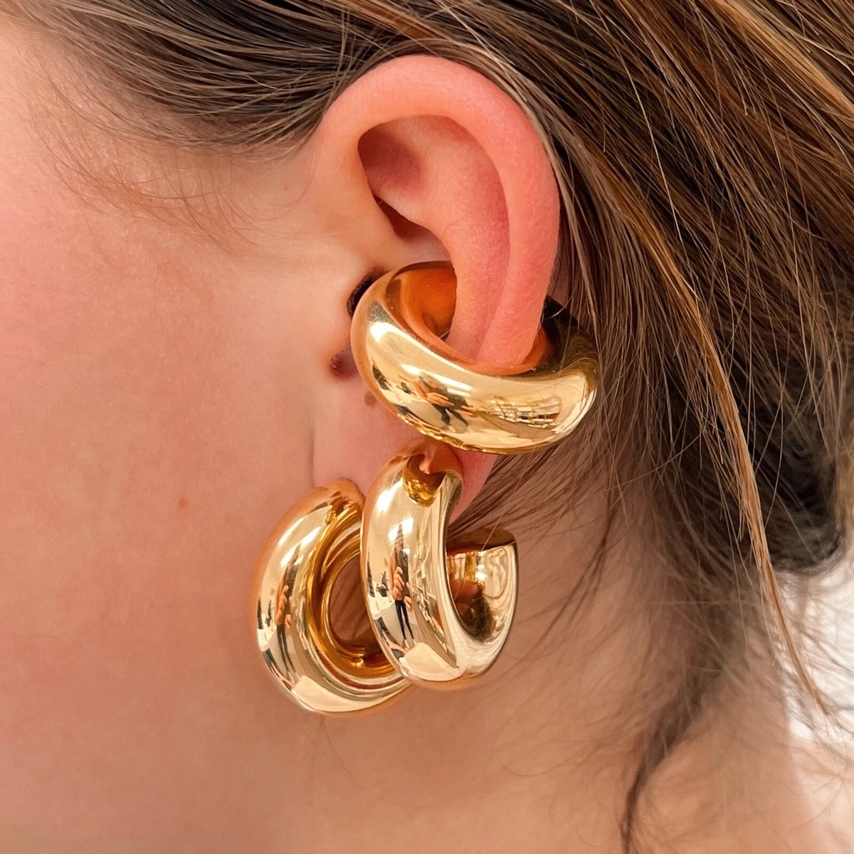 Chunky silver ear cuff outlet