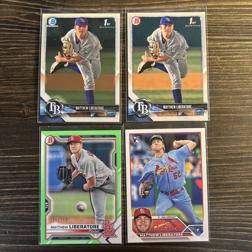 Four 4 Matthew Liberatore Cards W 2018 Bowman Draft Chrome 1st BDC 