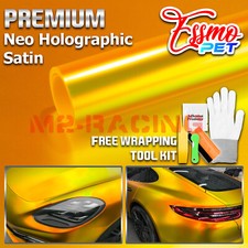 Essmo Pet Neo Chrome Holographic Rainbow Satin Gold Car Vehicle Vinyl Wrap Decal