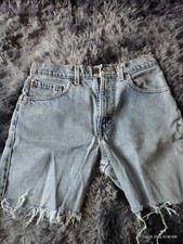 Vintage 80s LEVI S Red Tab Distressed Jean Cut Off Shorts Womens W30" 88