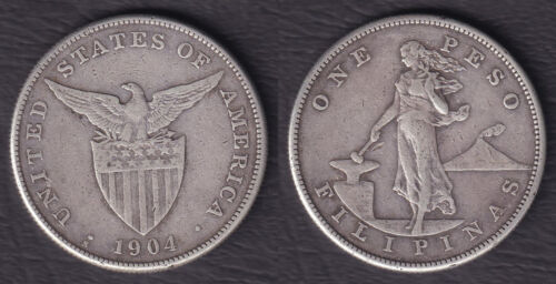1 Peso 1904-S US-Philippine United States of America Coin - Stock #C3 - Picture 1 of 4