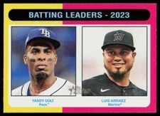 2024 Topps Heritage Batting Leaders - 2023 (Yandy Díaz / Luis Arraez) #306
