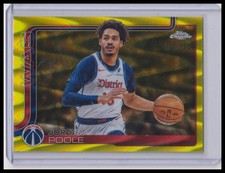 2025-26 Topps Chrome Jordan Poole /275 #207 Yellow RayWave Washington Wizards