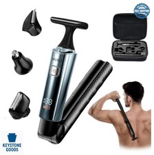 Electric Back Shaver 4 in 1 Body Hair Trimmer IPX7 Waterproof LED Display