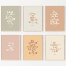 Bible Verse Wall Art Decor Kids Christian Canvas Pictures Inspirational Quote...